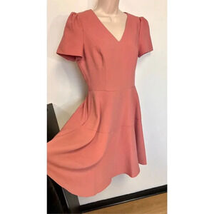 Gal Meets Glam Collection Womens Dark Pink Kate Fit & Flare Dress Size 6‎ NWT